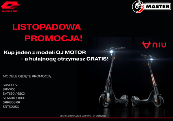 Listopad z QJ Motor - HULAJNOGA GRATIS!